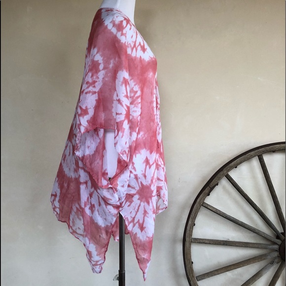 SWIM SUIT KIMONO BEACH COVER-UP alright Weight Corral Tie-Dye NEW! Super Cute! - Picture 6 of 8